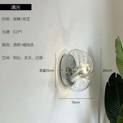 ديكور بايتس™ باوهاوس مصباح حائط زجاجي متموج LED G9 ديكور منزلي غرفة المعيشة غرفة النوم بار