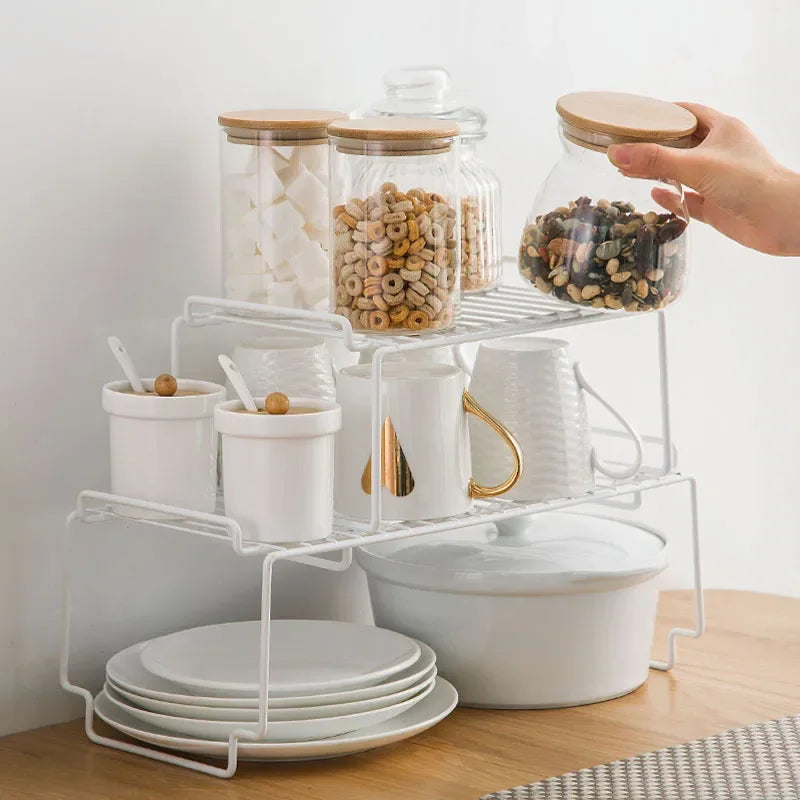 Decorbites™ Küchen-Organizer-Regal für Teller, Gewürzgläser und Gewürzflaschen
