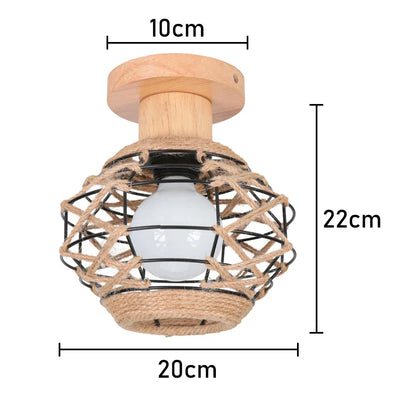 DecorBites™ Hemp Rope Ceiling Chandelier for Bedroom Living Room Kitchen LED