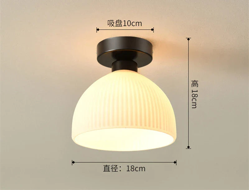 DecorBites™ Ceramic Glass Chandelier: Modern LED Ceiling Light for Living Room Aisle