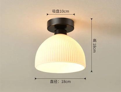 DecorBites™ Ceramic Glass Chandelier: Modern LED Ceiling Light for Living Room Aisle