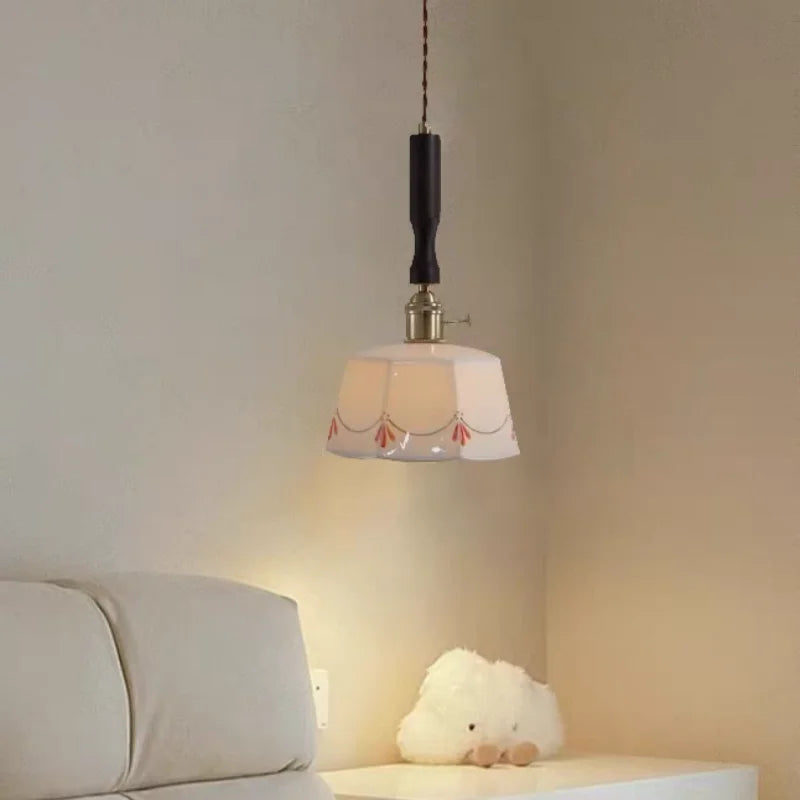 DecorBites™ Ceramic LED Pendant Light with Adjustable Wire, Modern Nordic Design