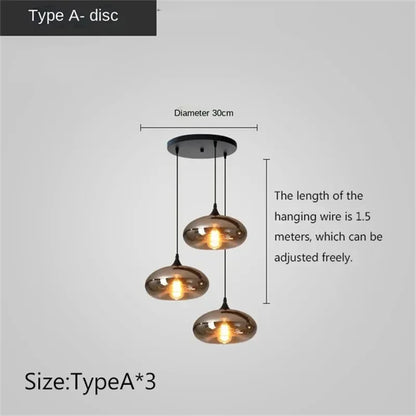 DecorBites™ LED Glass Pendant Chandelier for Kitchen Dining Bar Décor