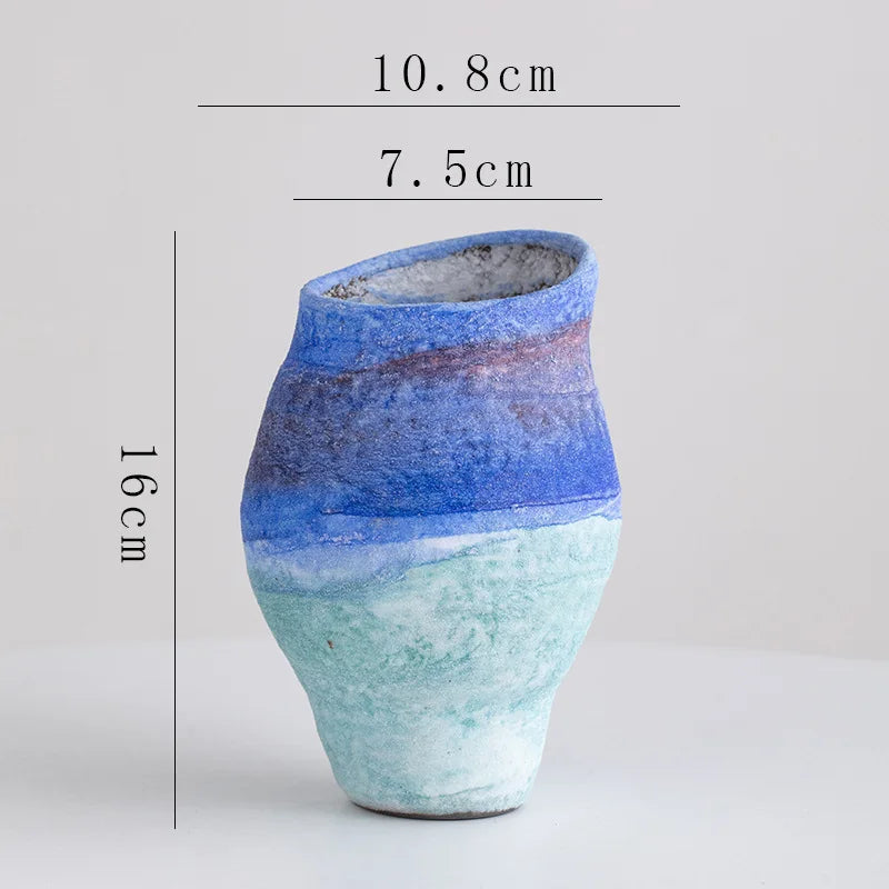 DecorBites™ Gradient Ceramic Vase - Tabletop Floral Decoration