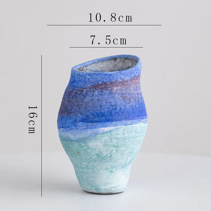 DecorBites™ Gradient Ceramic Vase - Tabletop Floral Decoration