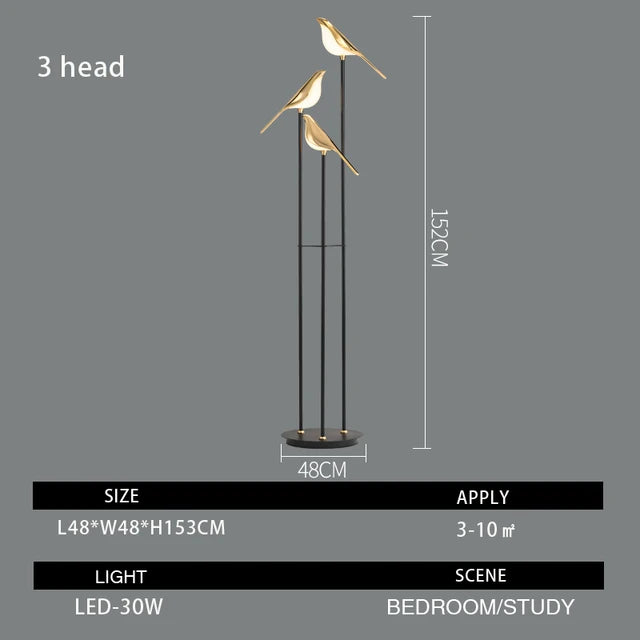 DecorBites™ LED Magpie Bird Pendant Light Chandelier - Modern Decor for Living & Dining Room