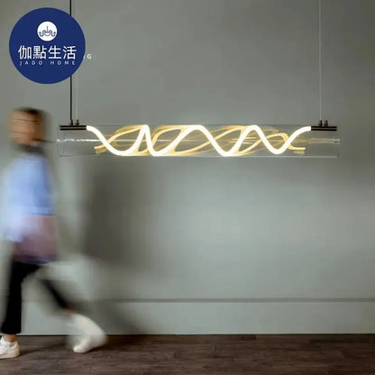 DecorBites™ Gold LED Chandelier: Nordic Minimalist Dimming Pendant Lights for Home Decor