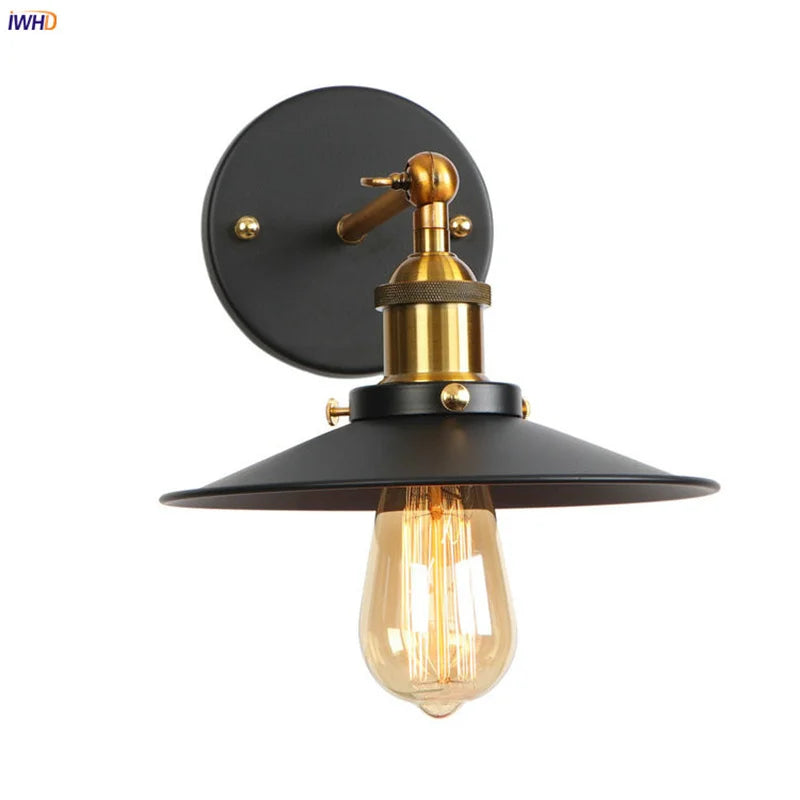 Lámpara de pared LED industrial Gold™ Decorbites para iluminación de loft, escalera y dormitorio