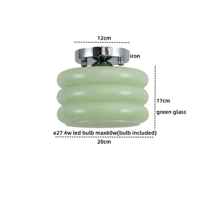 Lámpara de techo LED DecorBites™ de hierro y cristal color crema - Luminarias modernas para interiores