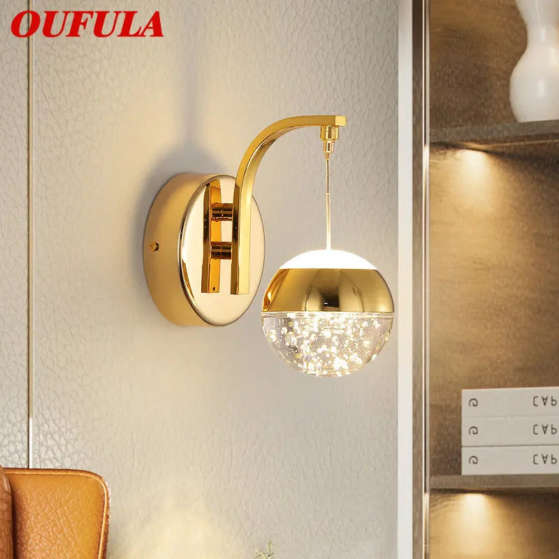 Gold Crystal Bubble Wall Sconce