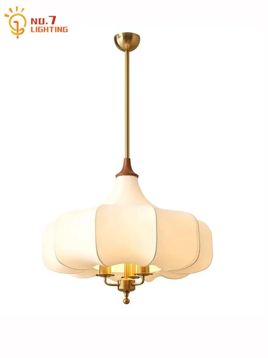 DecorBites™ Gold Lustre Medieval Fabric Pendant Lights LED E27 for Home Decor