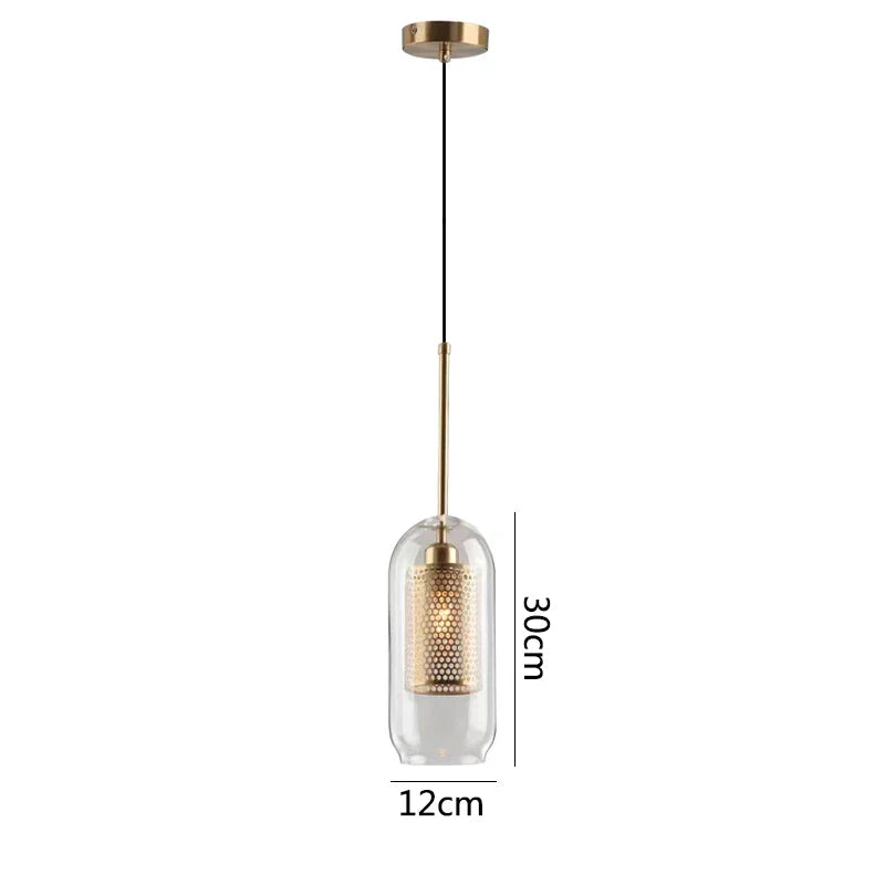 DecorBites™ Glass Pendant Lights: Nordic Style Dining Kitchen Bedroom Lighting Fixtures