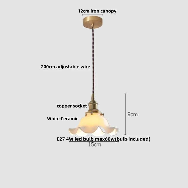 DecorBites™ Clear Glass LED Pendant Lamp Modern Nordic Style Adjustable Hanging Light