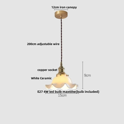 DecorBites™ Clear Glass LED Pendant Lamp Modern Nordic Style Adjustable Hanging Light