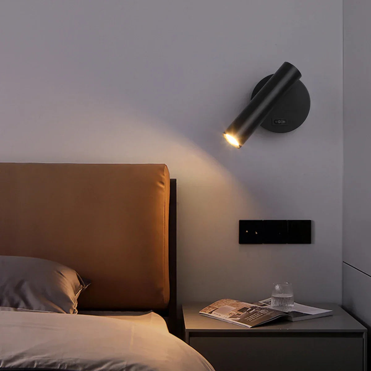 DecorBites™ LED Wall Lamps with Switch - Adjustable Angle Bedside Spotlights