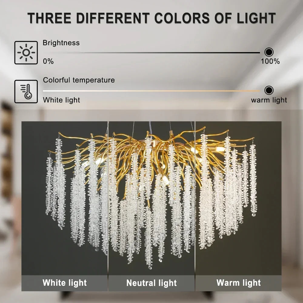 Lámpara de techo de cristal DecorBites™ para dormitorio y sala de estar