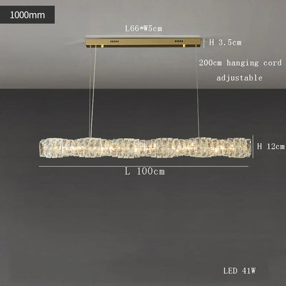 DecorBites™ Glass Chandelier LED Ceiling Light Fixture Modern for Living Room Hotel Dining Hall