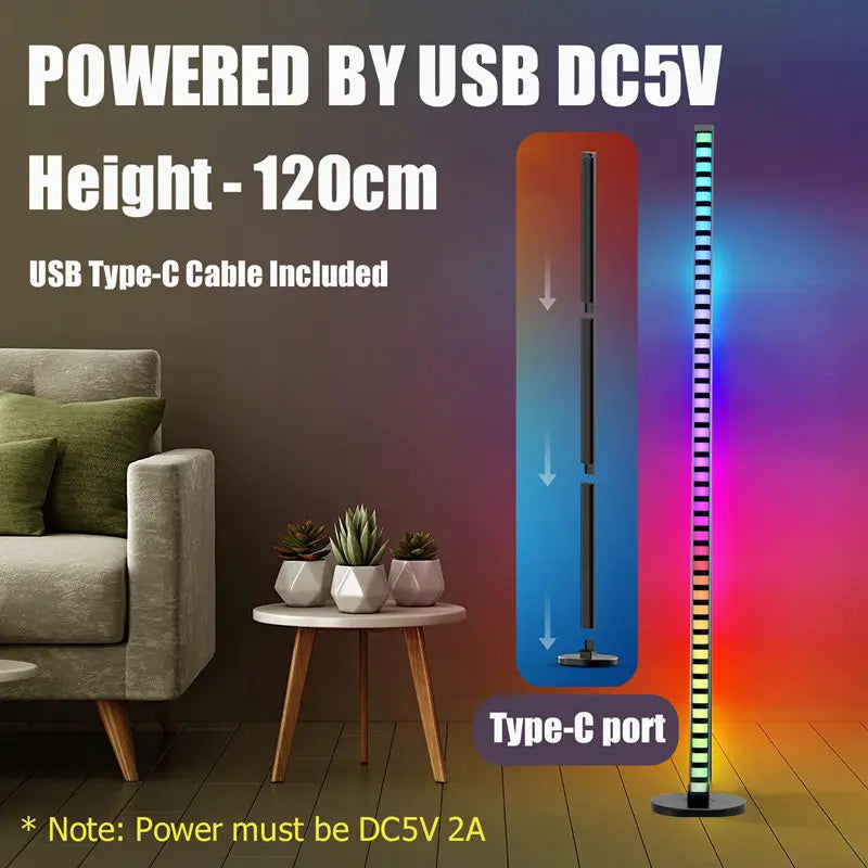 DecorBites™ LED Music Melody Floor Lamp with Bluetooth Control for Party Decor