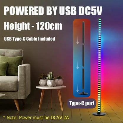 DecorBites™ LED Music Melody Floor Lamp with Bluetooth Control for Party Decor