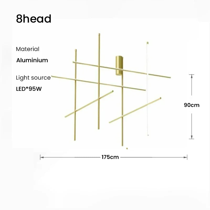 Italian Linear Ceiling Chandelier