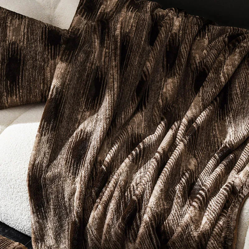 بطانية DecorBites™ المريحة على شكل أرنب صناعي مخملي من مخمل الحليب لتزيين الأريكة الفردية والقيلولة