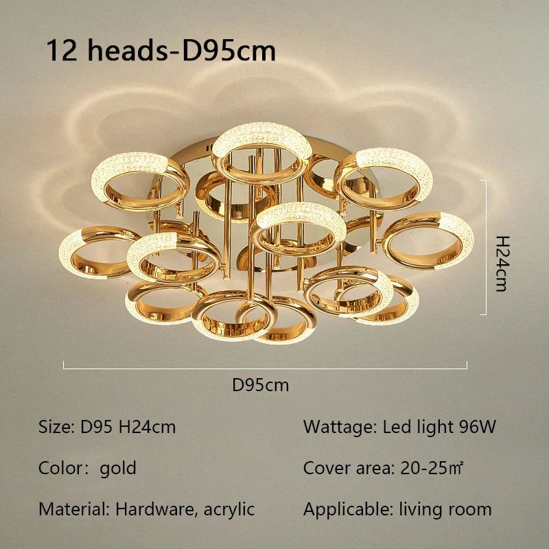 DecorBites™ Circle Ring LED Ceiling Light - Modern Minimalist Luxury Acrylic Bedroom Lighting Fixtures