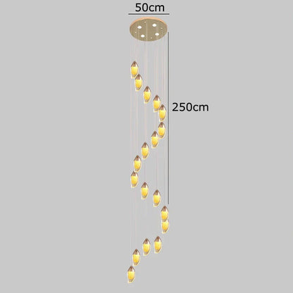 Lámpara de araña de cristal DecorBites™, lámpara colgante para escaleras, iluminación para sala de estar