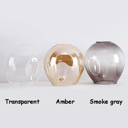 مصابيح الحائط الزجاجية باللون الأسود الذهبي من DecorBites™ لإضاءة ديكور المنزل العصري