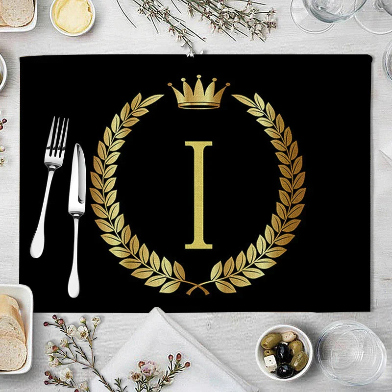 DecorBites™ Kitchen Table Mats Set of 4, 42*32cm, Cotton Linen Coasters for Dining Home Decor