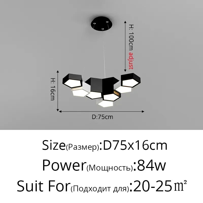 DecorBites™ LED Chandelier Light Remote Dimming Pendant Minimalist Indoor Lighting