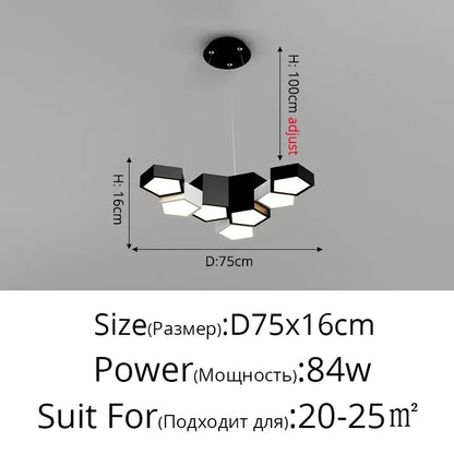 DecorBites™ LED Chandelier Light Remote Dimming Pendant Minimalist Indoor Lighting