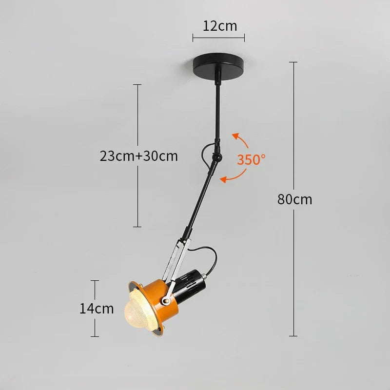 DecorBites™ Industrial Swing Arm LED Wall Lamp for Bedroom Living Room - Iron Art