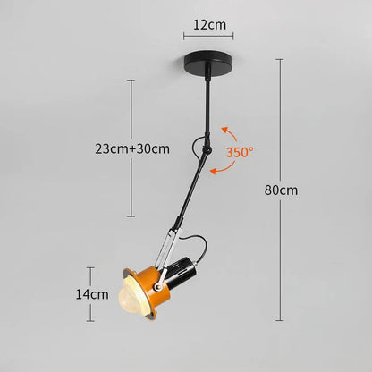 DecorBites™ Industrial Swing Arm LED Wall Lamp for Bedroom Living Room - Iron Art