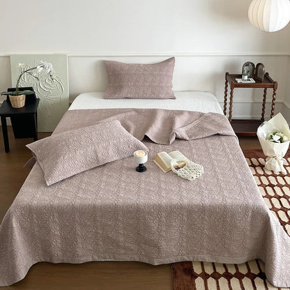 Decobites Cotton Quilted Bedspread Set With Pillowcases