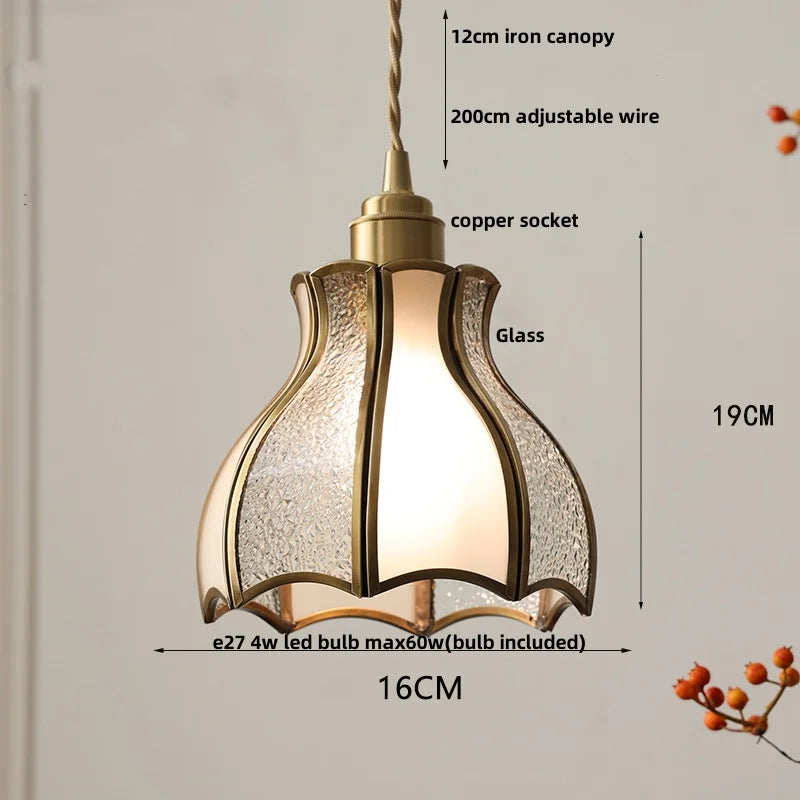 DecorBites™ Colorful Glass Tiffany Style LED Pendant Lamp, Modern Hanging Light Fixture
