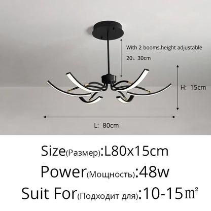 DecorBites™ LED Chandeliers for Modern Living Room Bedroom Study Kitchen Lighting