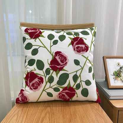 Funda de cojín bordada de lujo DecorBites™, fundas de almohada decorativas de primera calidad