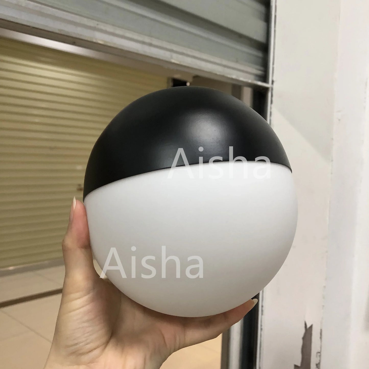 DecorBites™ Glass Ball Pendant Lights: Black 15/20cm LED Hanging Lamps for Kitchen Living Room