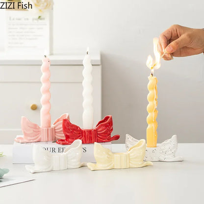 DecorBites™ Bowknot Candle Holder | Desk Decoration, Aroma Diffuser, Home Aroma Container