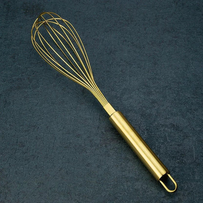 Batidora de huevos DecorBites™ de acero dorado, juego de repostería, accesorios para el hogar y la cocina