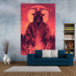 Decobites Satan Tapestry Death Art Devil Wall Hanging Evil Style Home Decor