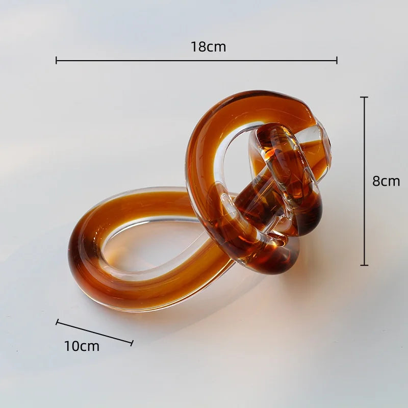 ديكورات منزلية من ديكوربايتس™ بعقدة خيط زجاجية هندسية