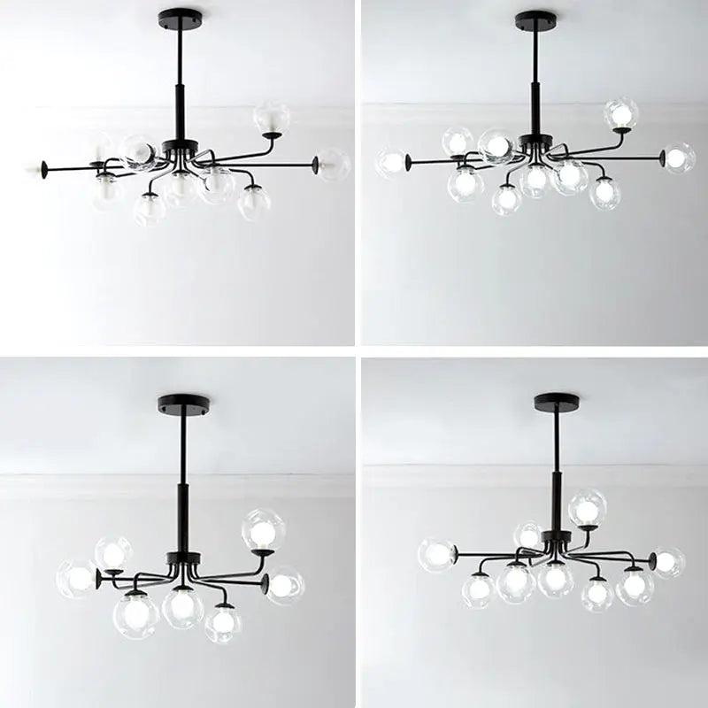 ثريا DecorBites™ الزجاجية المعلقة على شكل كرة لغرفة المعيشة وغرفة النوم وغرفة الطعام