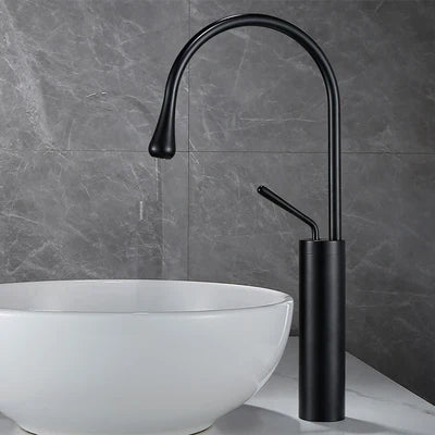 DecorBites™ Brushed Gold Basin Faucet Hot Cold Black Sink Kitchen Swivel Water Crane