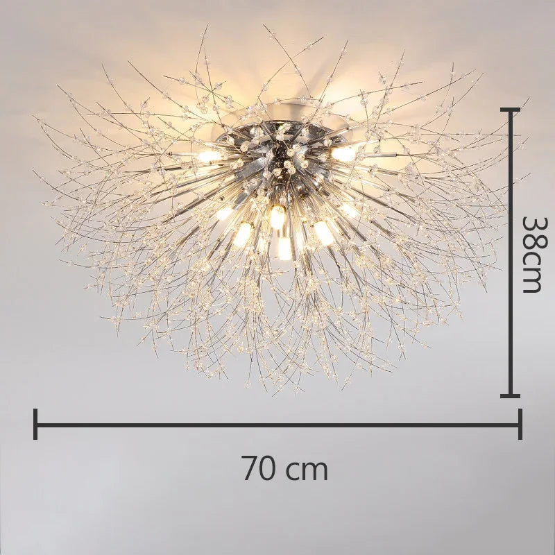 DecorBites™ Dandelion Crystal LED Ceiling Light for Home Indoor Living Dining Room