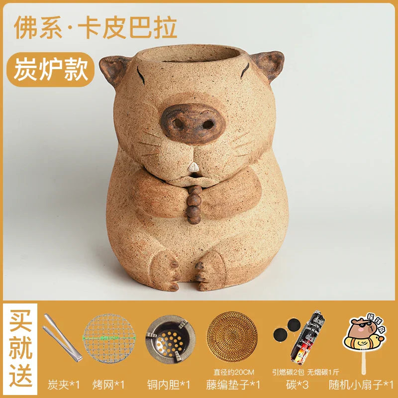 DecorBites™ Handmade Refractory Carbon Oven Surrounding Stove Electric Ceramic Stove