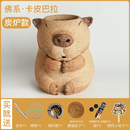 DecorBites™ Handmade Refractory Carbon Oven Surrounding Stove Electric Ceramic Stove