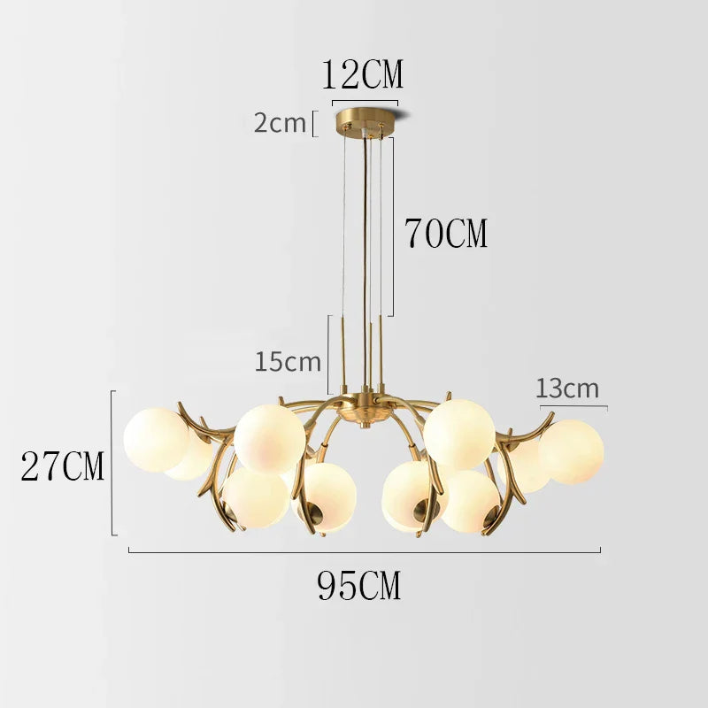 DecorBites™ LED Chandelier Pendant Lamp for Living Room Bedroom Dining Room Lighting