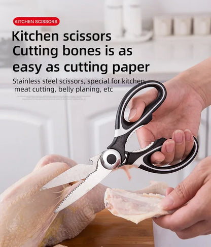 DecorBites™ Kitchen Scissors - Stainless Steel Multifunctional Household Scissors for Food Preparation