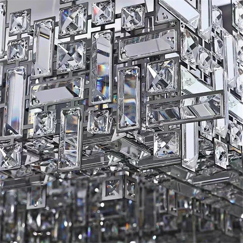 DecorBites™ Crystal Chandelier: Luxury Modern Lighting for Living Room, Dining Room, Office, Villa